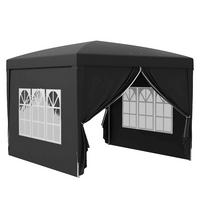PAVILLON 3 x 3 m Pop-up schwarz - Schwarz, Metall (295/258/295cm) - ComfortXL