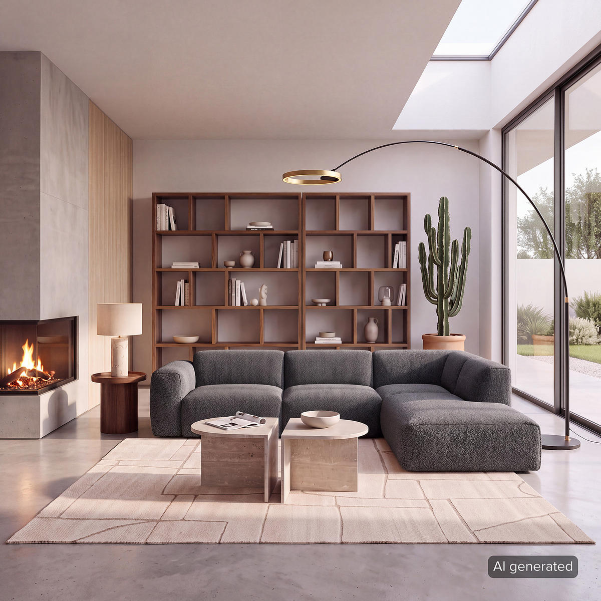 3-SITZER ECKSOFA mit Recamiere - Anthrazit/Schwarz, Kunststoff/Textil (295/231cm) - home24