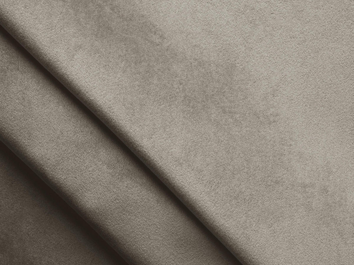 SESSEL Samt Stoff Grau - Taupe/Schwarz, Holzwerkstoff/Kunststoff (120/72/115cm) - Makamii