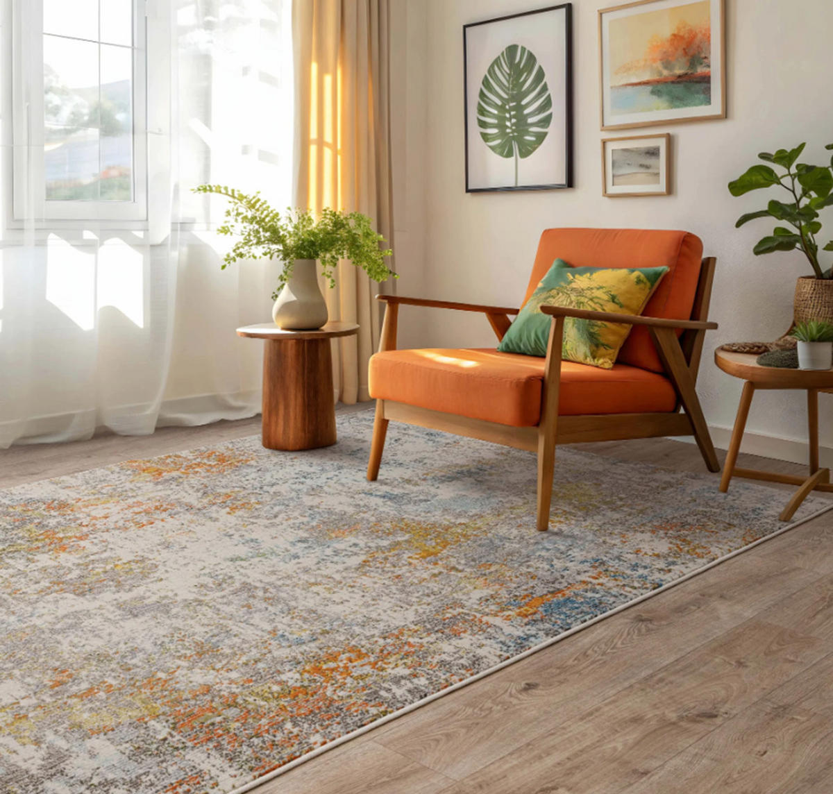 TEPPICH modern Flachgewebe VESPER Gelb 120 x 170 cm - Gelb, Textil (120/170cm) - Novatrend