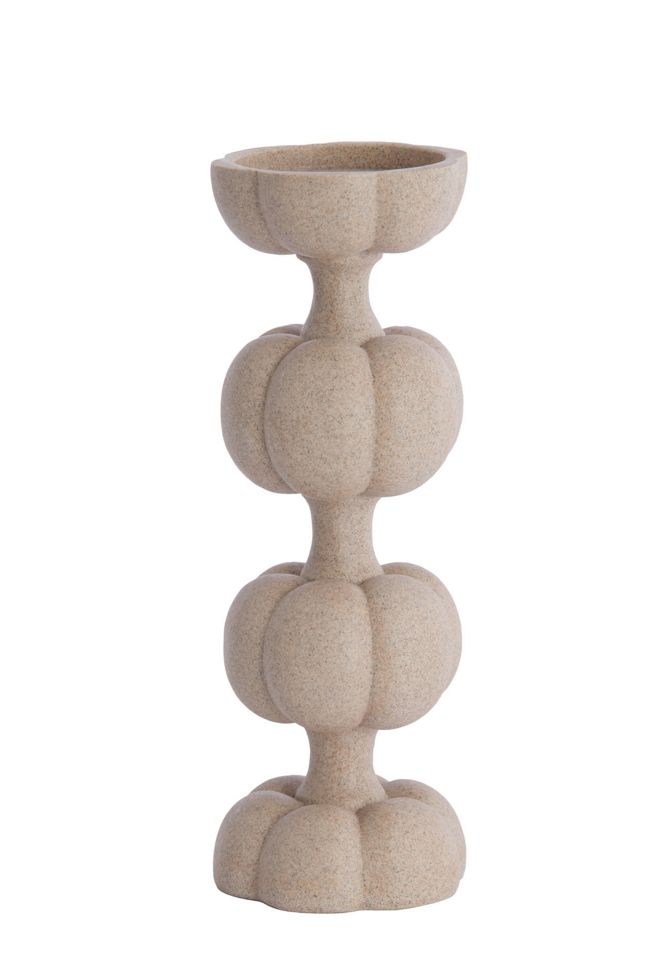 KERZENSTÄNDER Astoria Braun Ø13/36,5 cm - Braun, Kunststoff (13/36.5/13cm) - Light & Living