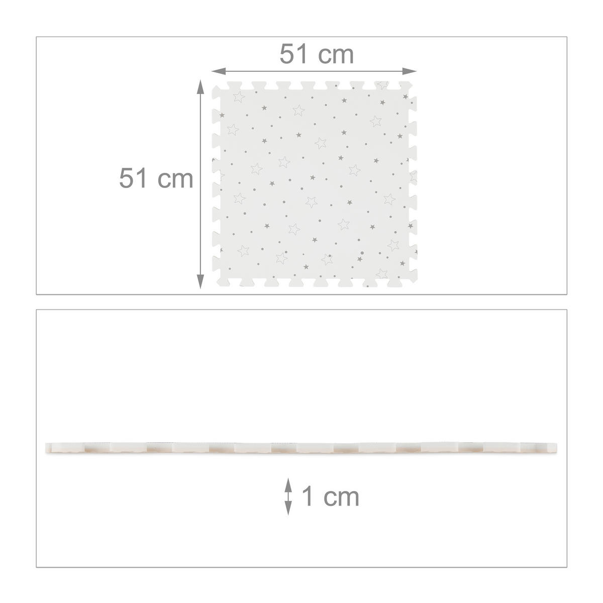 8XPUZZLEMATTE - Weiß, Kunststoff (51/51cm) - Relaxdays