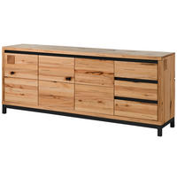 SIDEBOARD Kernbuche 210x45x85 natur geölt VILLANDERS #152 - Braun, Holz (210/85/45cm) - Massivmoebel24