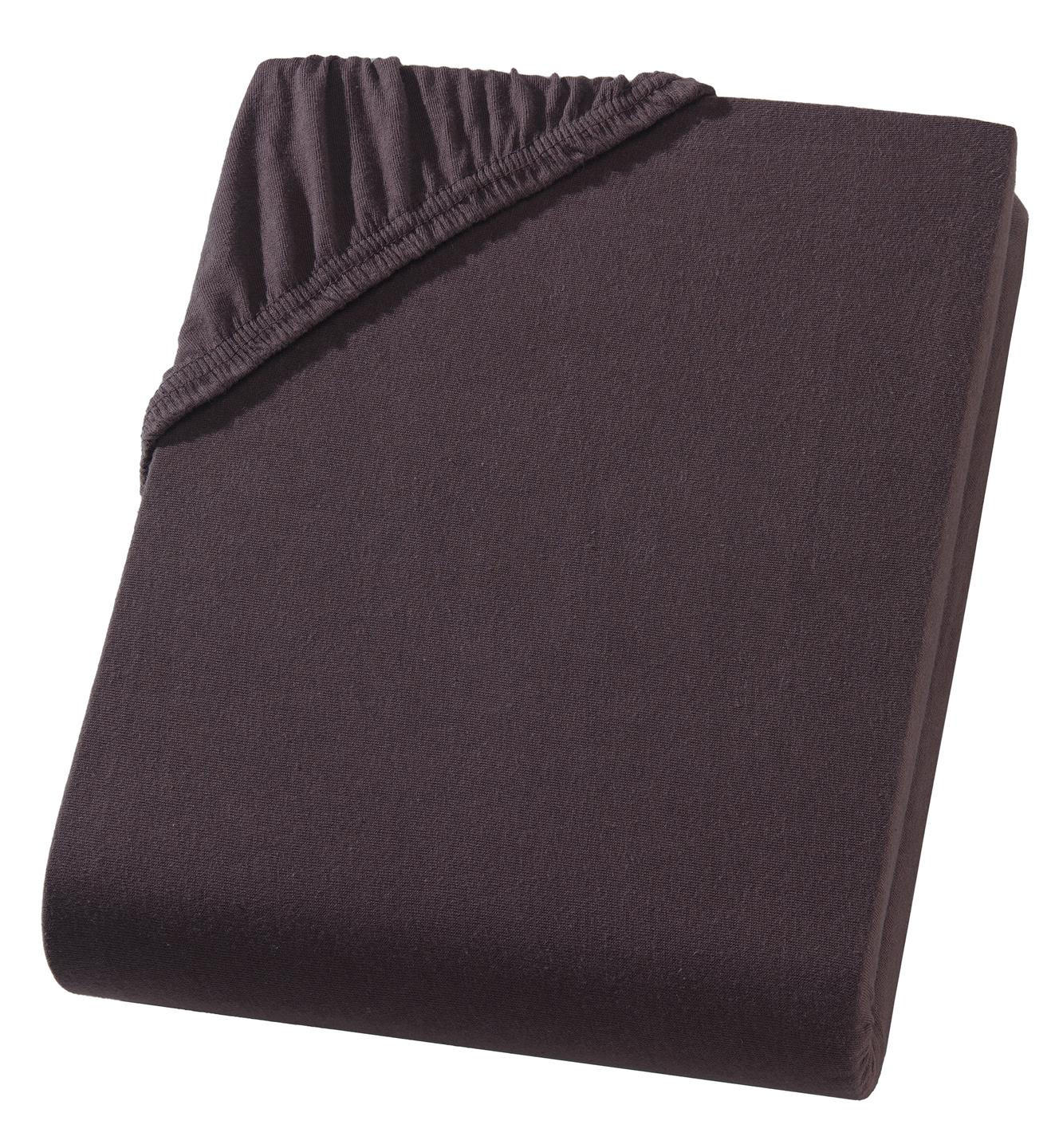 TOPPER-SPANNBETTLAKEN Jersey Bettlaken 200x200 cm Braun - Dunkelbraun, Textil (200/200cm) - Carpe Sonno