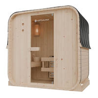 FASSSAUNA Nolvik M inkl. Zubehör-Set - Naturfarben, Holz (185/194/120cm) - Artsauna