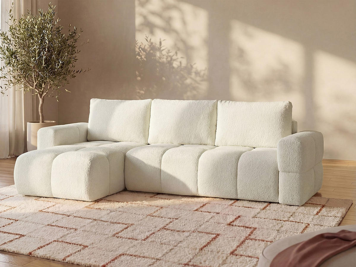 SCHLAFSOFA - 5 Personen-Sitzer - Stoff - Beige - - Beige, Textil (301/100/178cm) - Vente-Unique