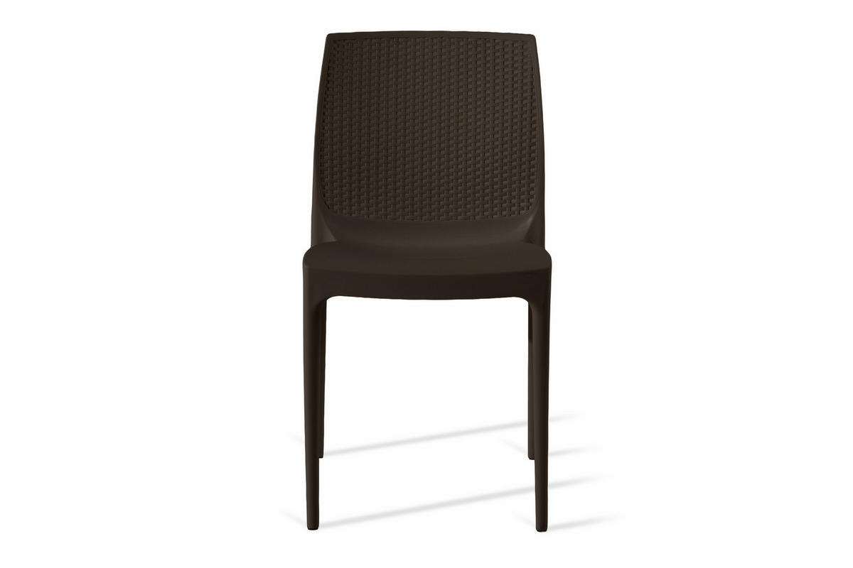 GARTENSTUHL RANTU 4-tlg, Braun - Braun, Kunststoff (45/84/55cm) - KONSIMO®