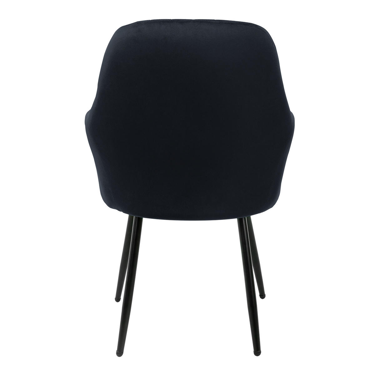 STUHL Samt schwarz - Schwarz, Metall (60/84/58cm) - ML-DESIGN