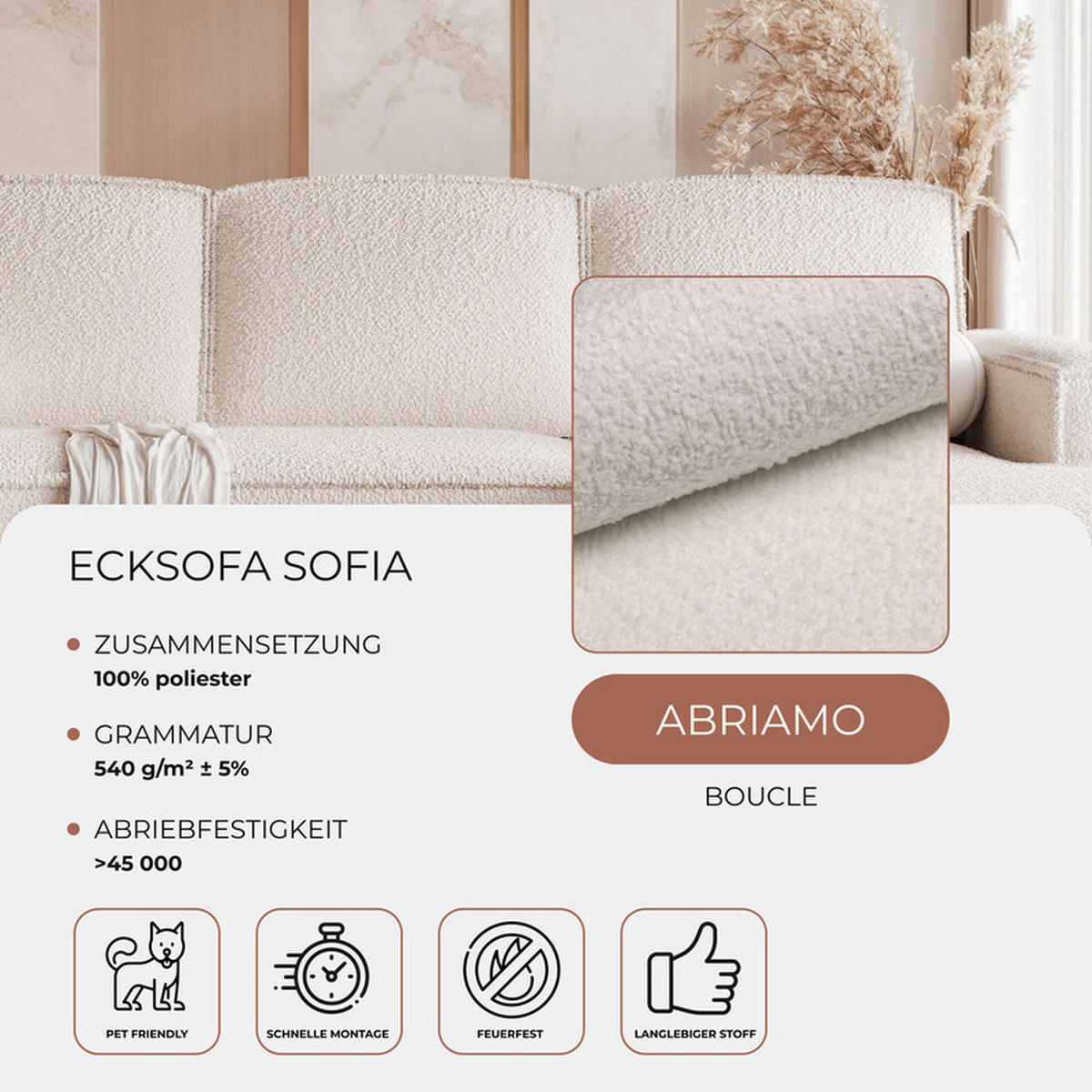 ECKSOFA SOFIA mit Schlaffunktion und Bettkasten Weiß - Weiß, Holzwerkstoff/Kunststoff (277/157cm) - Idohome