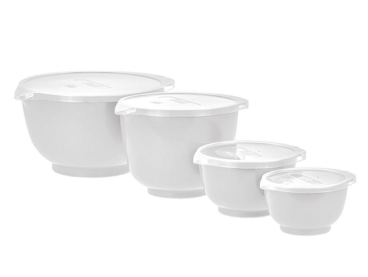 RÜHRSCHÜSSEL-SET Margrethe New weiß (4tlg) - Weiß, Kunststoff (21/15cm) - Rosti