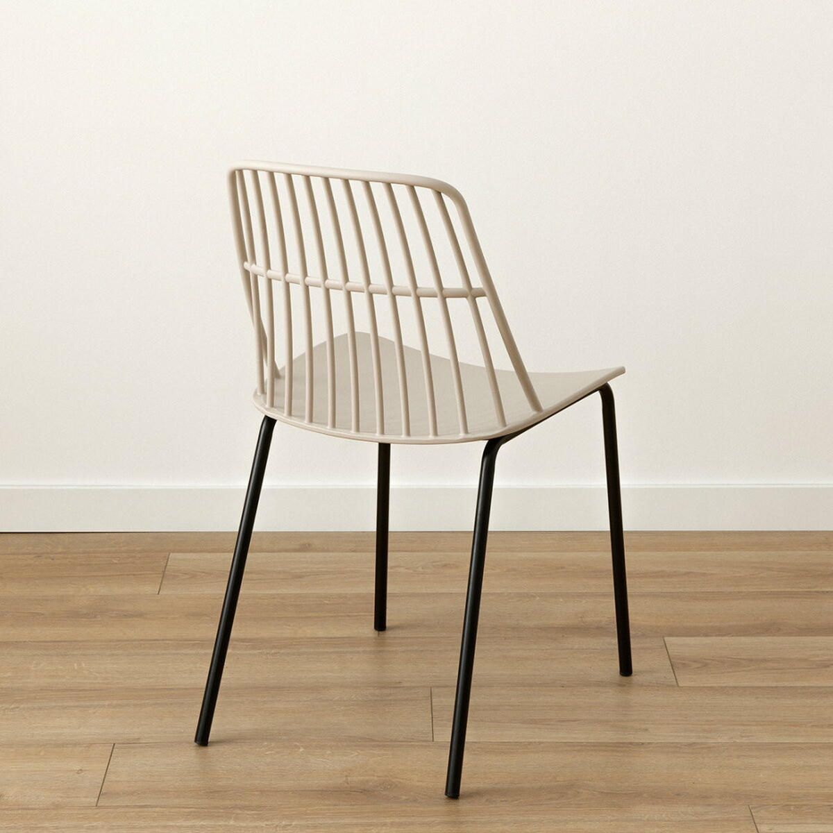 STUHL Taos Beige 45.5 cm x 82 cm - Beige, Kunststoff (45/82/55cm) - Kenay Home