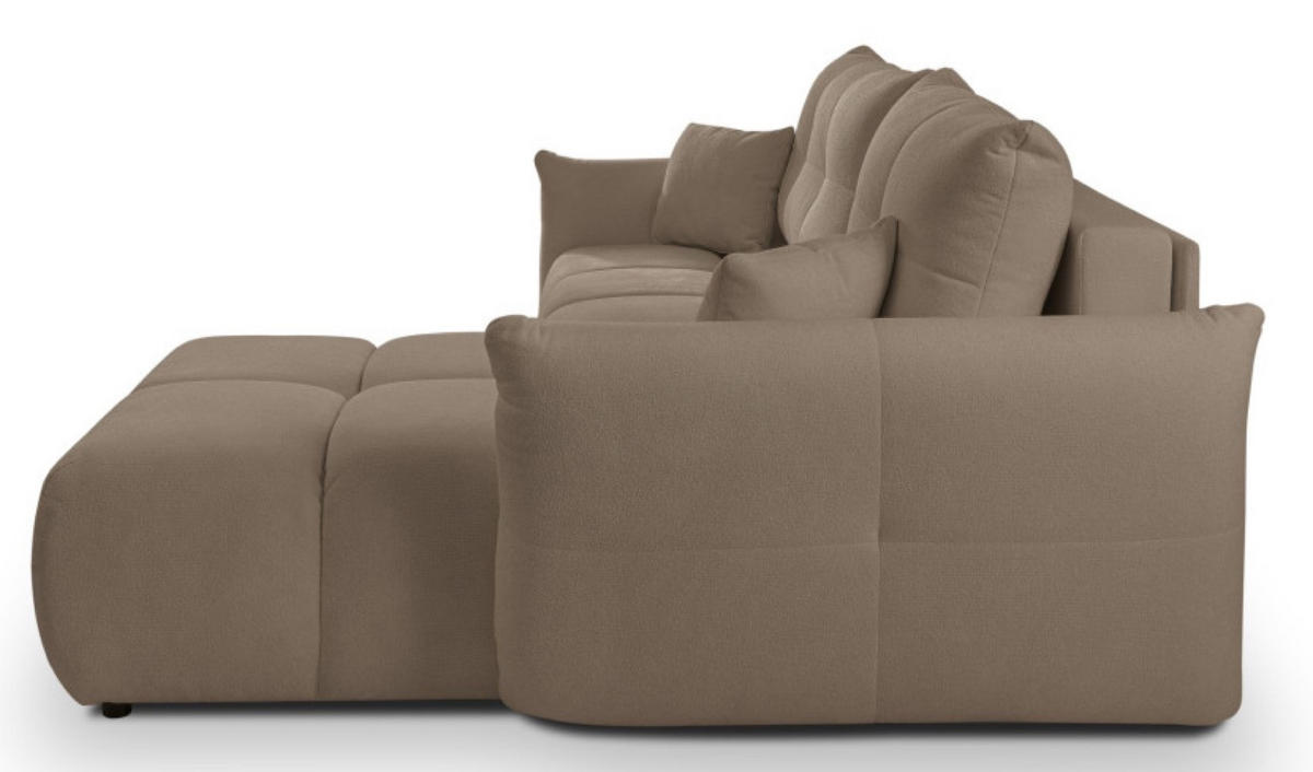ECKSOFA Caffe Latte BOSE Mit Schlaffunktion Rechts - Beige/Braun, Textil (177/257cm) - Sepro Meble
