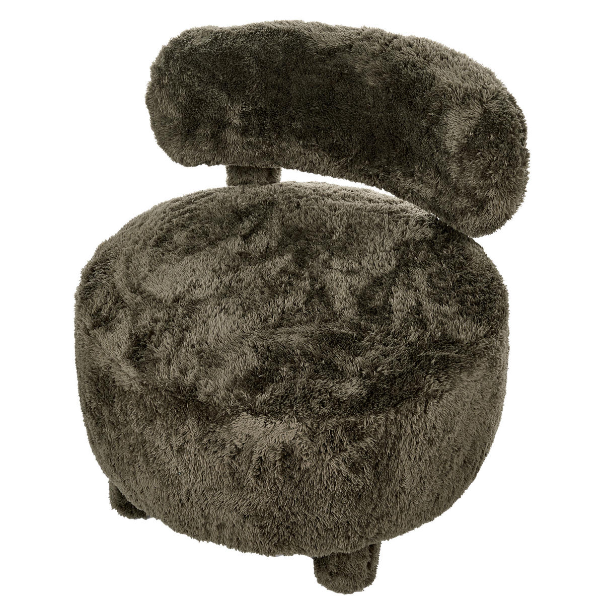 SESSEL Webpelz Dunkelgrün Hamina - Grün, Textil (76/74/74cm) - Beliani