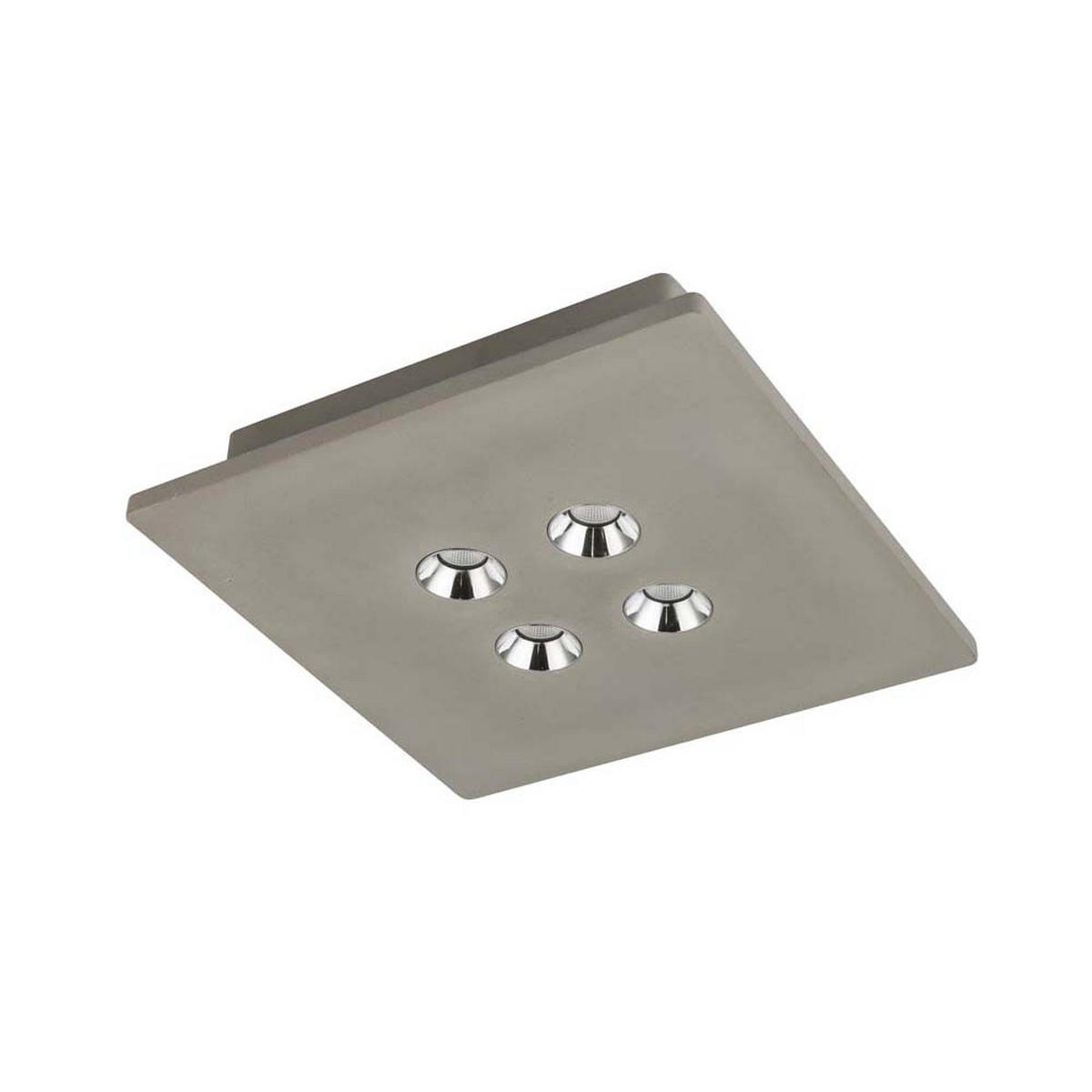LED DECKENLEUCHTE TIMO Beton Grau - Grau, Stein (25/25/5cm)