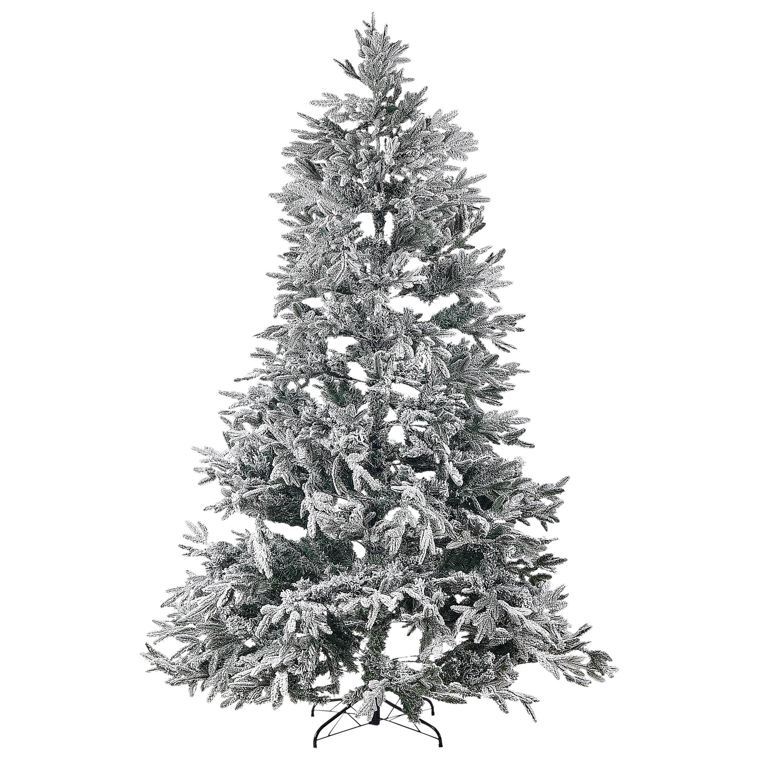 WEIHNACHTSBAUM 240 cm Weiß Bassie - Weiß, Kunststoff (240cm) - Beliani