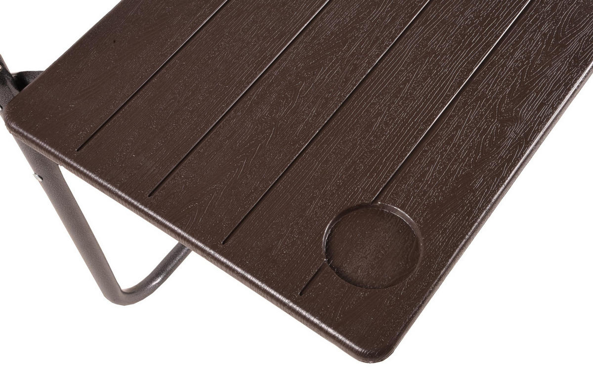 BALKONTISCH Konni Holz-Optik Gartentisch - Braun, Kunststoff (59.5/35/83.5cm) - DELUKE