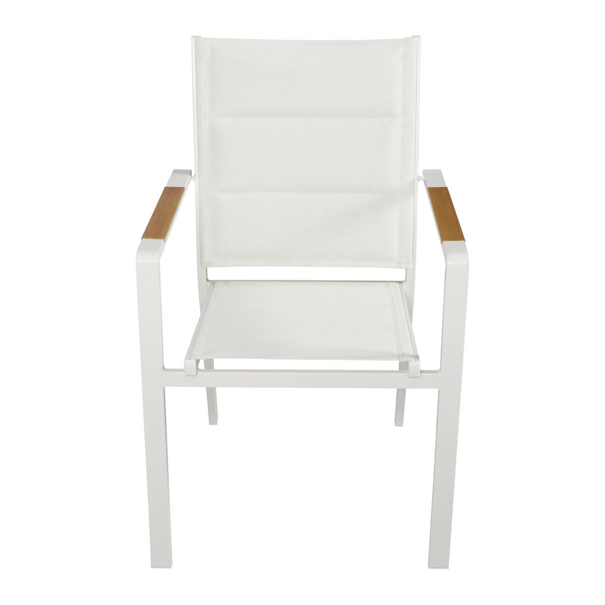 GARTENSTUHL 2-tlg., Weiß - Weiß, Textil (56/90/55.5cm) - Oviala