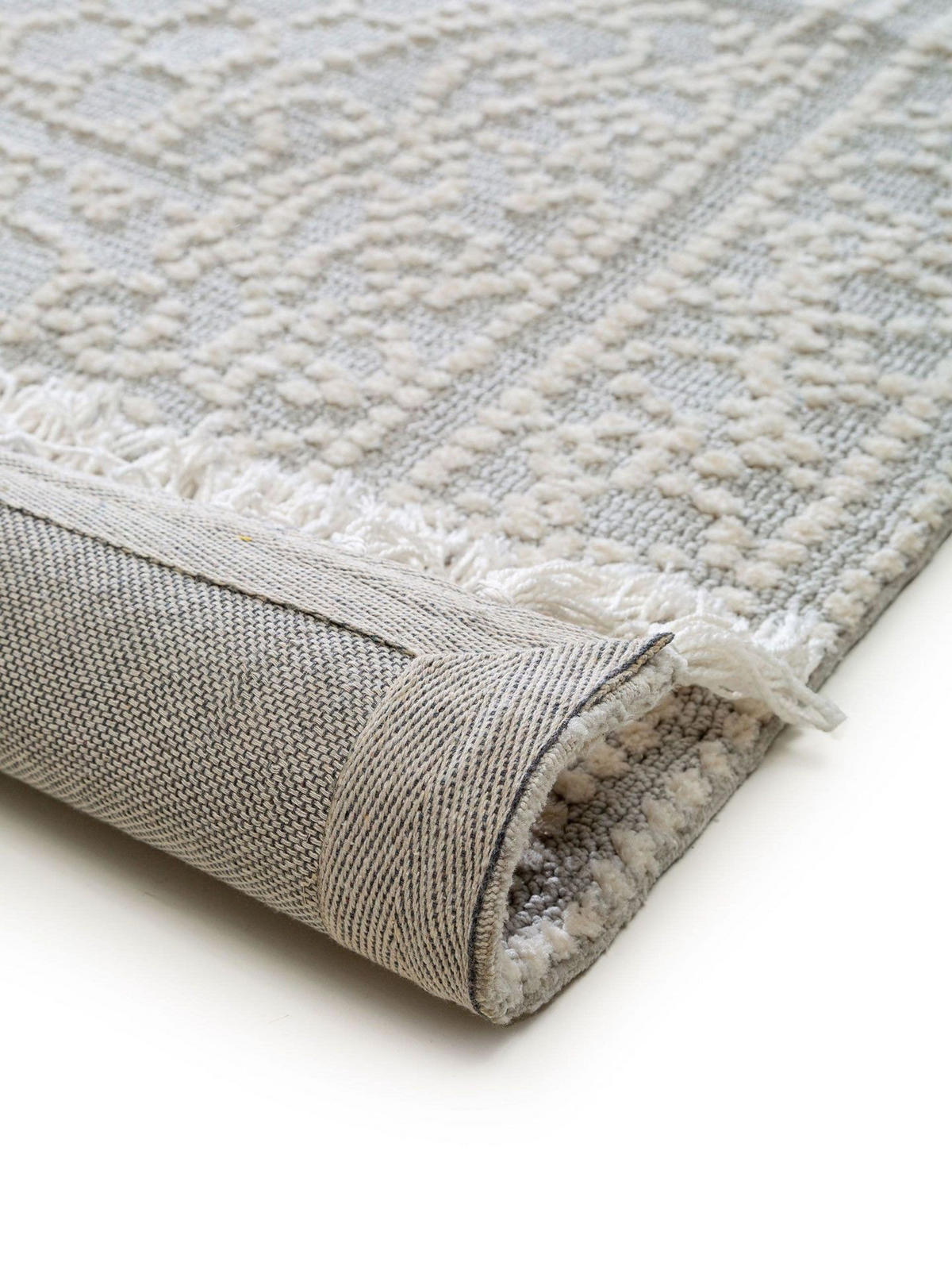 TEPPICH Teppich Elias Grau - Grau, Textil (120/1cm) - KUNSTLOFT