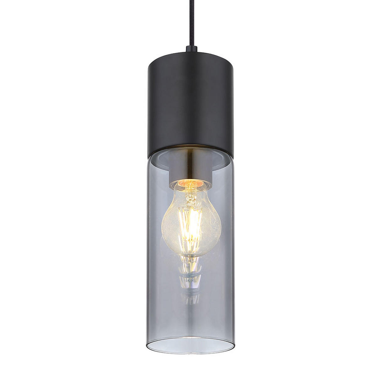 HÄNGELEUCHTE Metall Grau Rauchglas - Anthrazit, Glas (10/10/152.5cm) - Globo Lighting