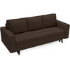 3-SITZER SOFA Monte mit Schlaffunktion braun - Braun, Textil (225/73/95cm) - Beautysofa