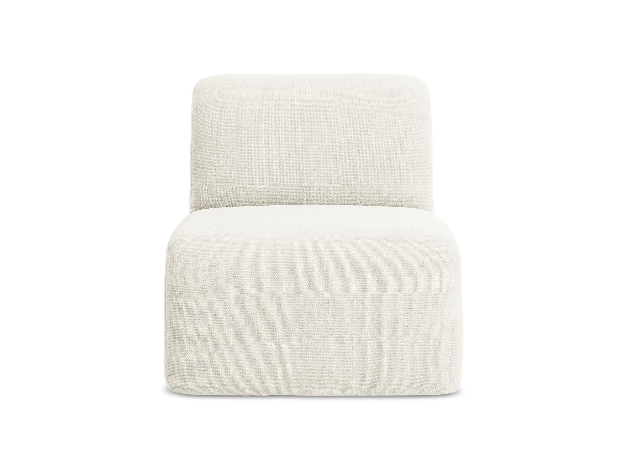 SOFAELEMENT Chenille Stoff Weiß - Schwarz/Weiß, Holzwerkstoff/Kunststoff (70/75/94cm) - Makamii