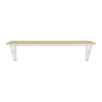 SCHREIBTISCH - 153.5 cm x 48 cm, 7.5 cm - metall - naturfarben hell, weiß Rapili - Weiß, Holz/Metall (48/153.5/45.1cm) - Vente-Unique