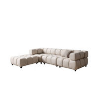 ECKSOFA L-Form Bolla, stoff Bluvel, Creme, Links - Creme, Holz (288/192cm) - Kaiser Möbel
