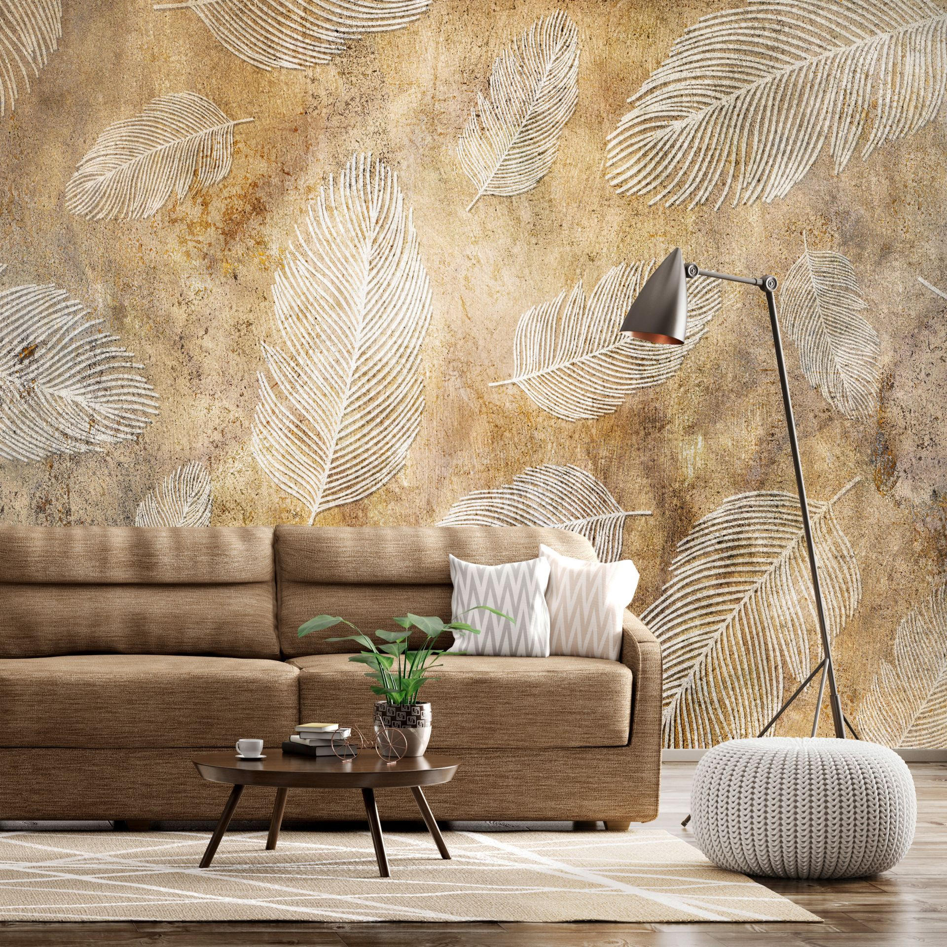 VLIESTAPETE Braun 150/105 cm - Braun/Grau, Textil (150/1cm) - KUNSTLOFT