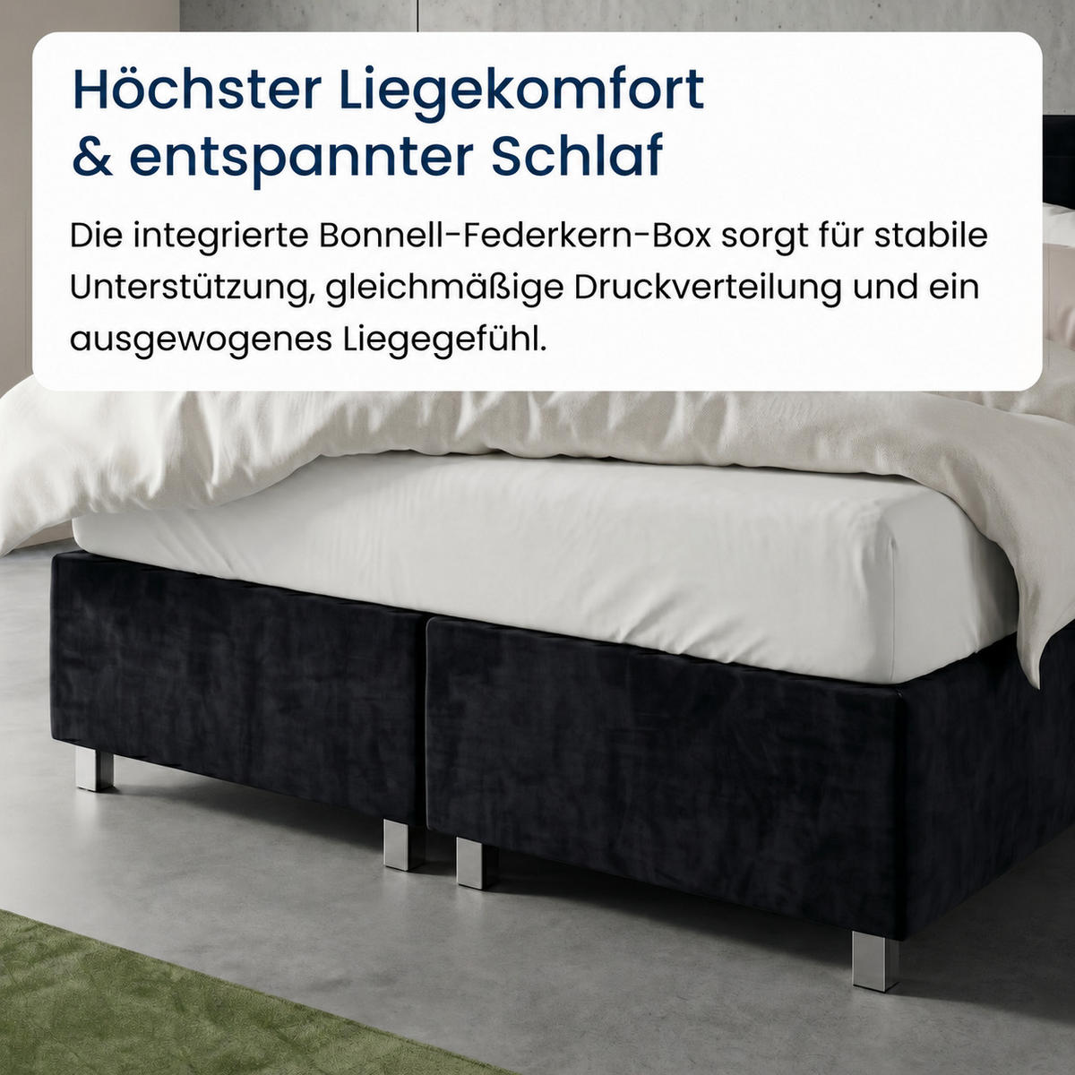 BOXBETT H3 Matratze 180x200 cm in Schwarz - Schwarz, Textil (180/200cm) - Home Collective