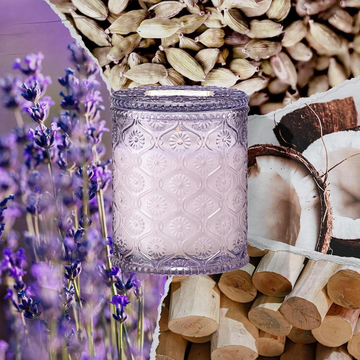 DUFTKERZE im Glas Lavendel Flieder 170g - Flieder, Glas (9cm)