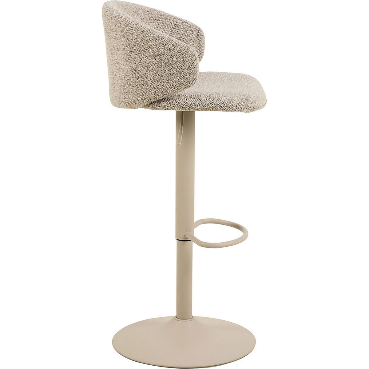 BARHOCKER, Stühle Beige, Metall / Polyester, 46 x 38 x 107 cm - Beige, Textil/Metall (46/107/38cm) - ebuy24