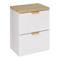 WASCHBECKENUNTERSCHRANK 60 cm 2 Teile - Aster White A BM425 in Weiß/Matt - Weiß, Holz (60/50/46cm)