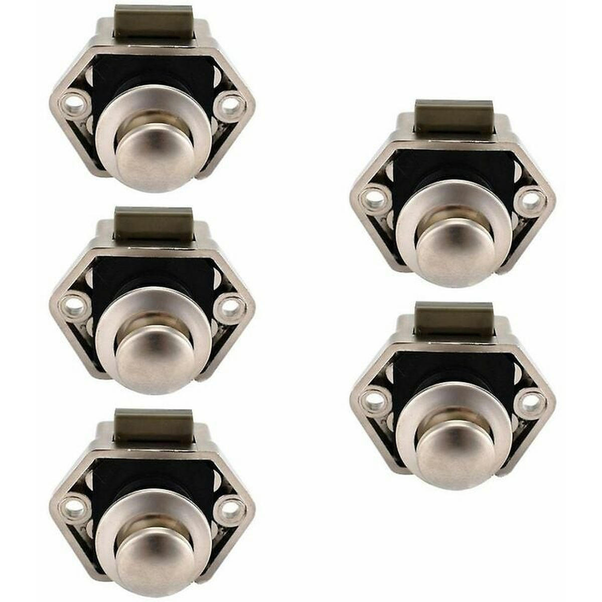 SCHRANKKNOPF 5er-Set - Multicolor, Metall (1.5/3/1.5cm)