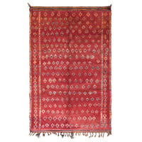 BERBERTEPPICH aus reiner Wolle 169x 258 cm - Rot, Naturmaterialien (169/258cm) - AFK Living