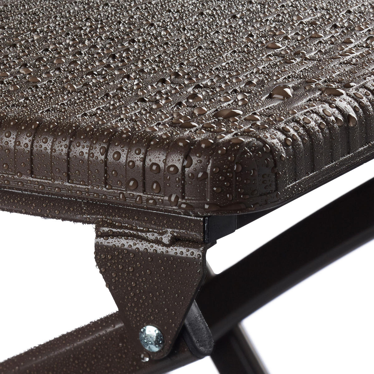 2XBARHOCKER - Dunkelbraun/Braun, Kunststoff/Metall (44/115/63cm) - Relaxdays