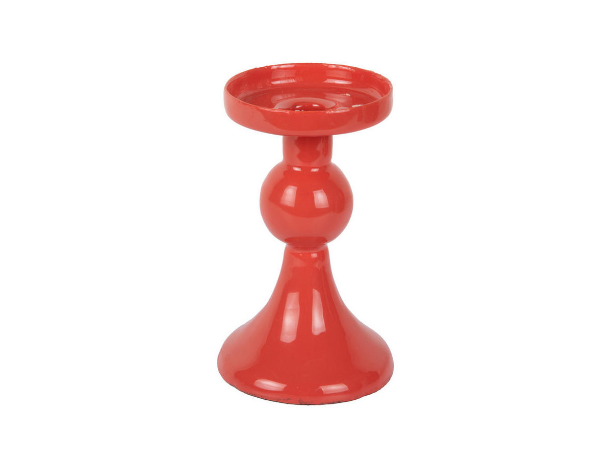 KERZENHALTER Funky Rot 8.5/8.5/15 cm - Rot, Metall (8.5/15/8.5cm) - Present Time