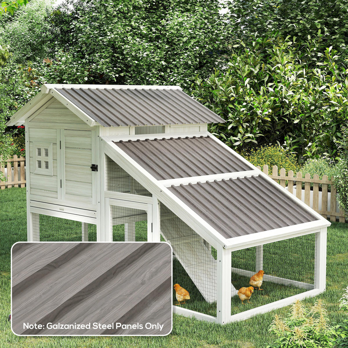 GERÄTEHAUS Grau wasserdicht verzinkter Stahl 129/45/0.03 cm 12er-Set - Hellgrau, Metall (129/45cm) - PANGIVO