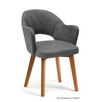 ARMLEHNSTUHL (4er-Set) Darsie 59x87x61 Eiche geölt/Grau - Eichefarben/Grau, Kunststoff (61/87/59cm) - 58aufmkessel