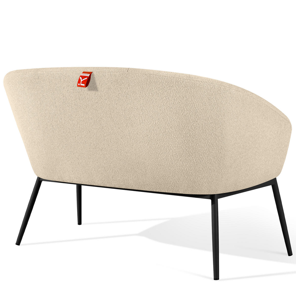 GARTENMÖBELSET SOLIS Gartenlounge-Set, creme/schwarz - Creme, Textil/Metall - KONSIMO®