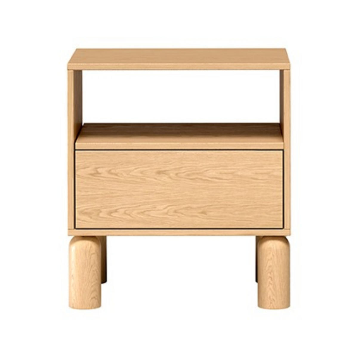 NACHTTISCH Sanden SN-10 54,4 x 60,2 x 40,6 cm Eiche Bookmatch - Eichefarben, Holz/Holzwerkstoff (54.4/60.2/40.6cm) - Koseto