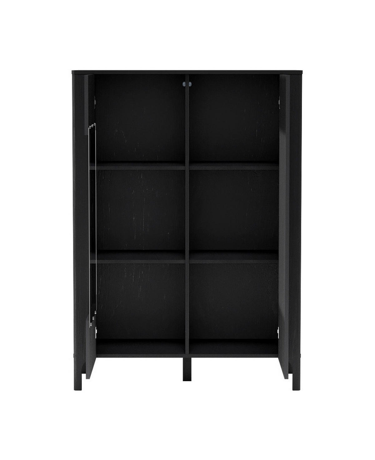 VITRINE Malumi MM-3 Schwarz Paintflow - Schwarz, Holzwerkstoff (103/145/40.5cm)