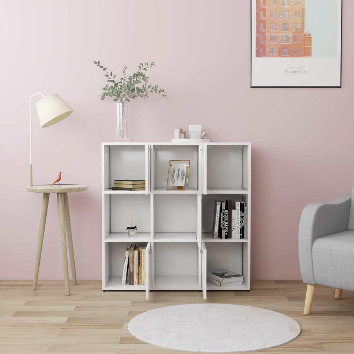 BÜCHERREGAL Weiss 90/30/90 Cm Holzwerkstoff - Weiß, Holzwerkstoff (30/90/90cm) - vidaXL