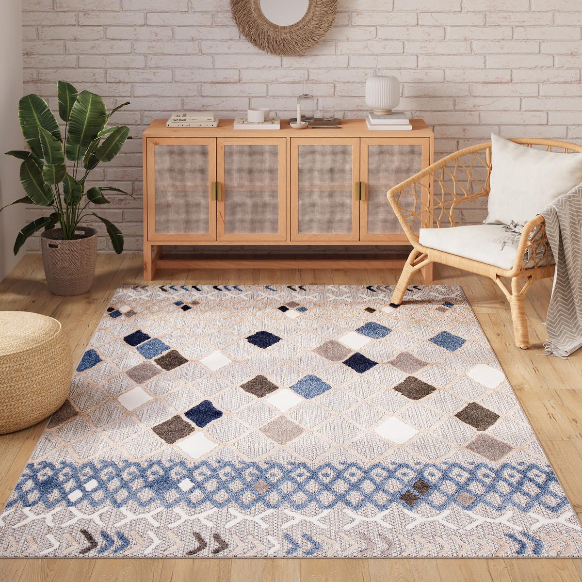 TEPPICH PATIO Grau 140/200 cm - Grau, Kunststoff (140/200cm) - Tapiso