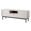 TV-SCHRANK Panda Beige, Schwarze Beine, Tv-Tisch mit Schublade - Beige/Schwarz, Holzwerkstoff (154/57/39cm) - Bettso