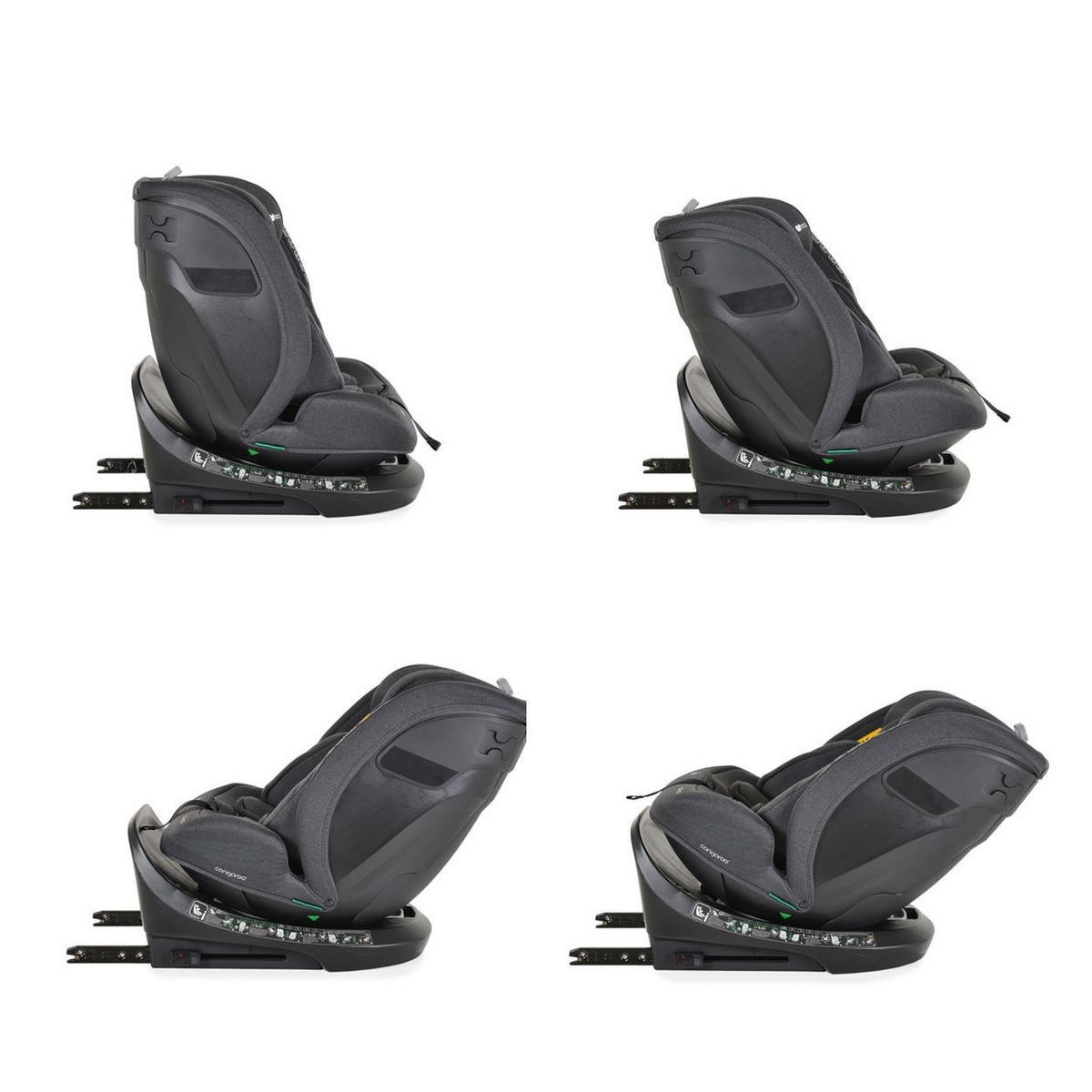 KINDERSITZ Draco i-Size grün (40-150cm) Isofix, 360° drehbar, Top Tether - Grün, Kunststoff (45/59/48cm) - Cangaroo