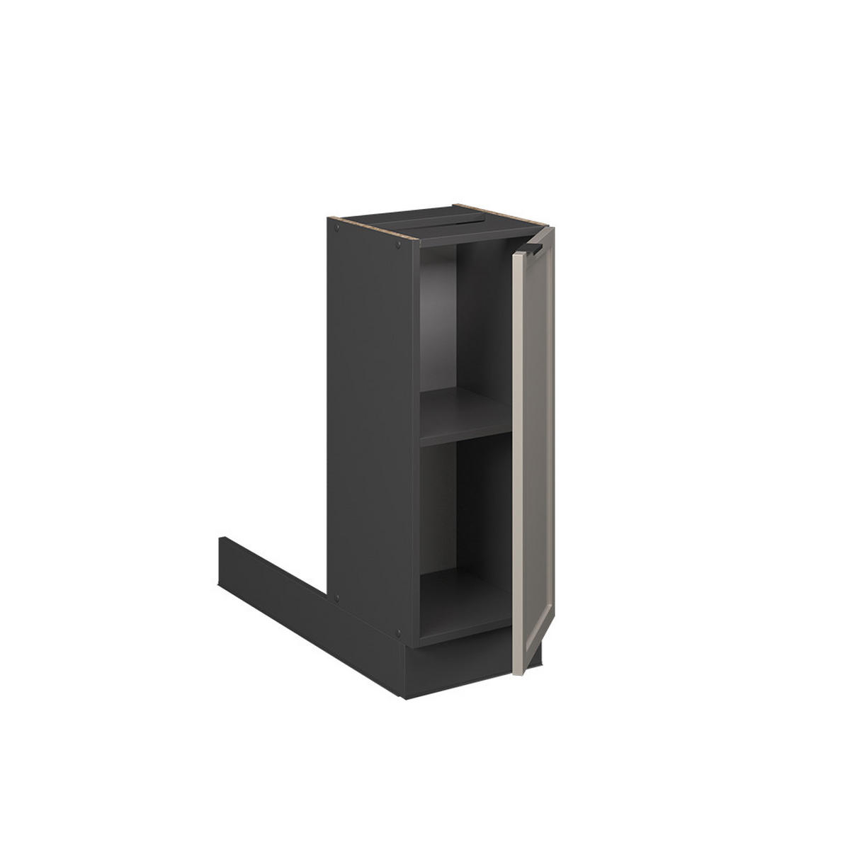 KÜCHENINSEL Fame-Line GrauBeige 30 cm ohne AP - Anthrazit/Grau, Holzwerkstoff (30/82/70cm) - Vicco