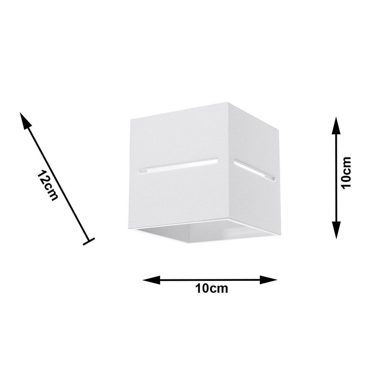 LED WANDLEUCHTE Aluminium Weiß UP DOWN - Weiß, Metall (10/10/12cm)