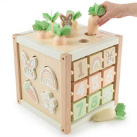 MOTORIKWÜRFEL Hase Fine XXL Holz FSC - a - Grün, Holz (30/30cm) - Bieco Spielwaren