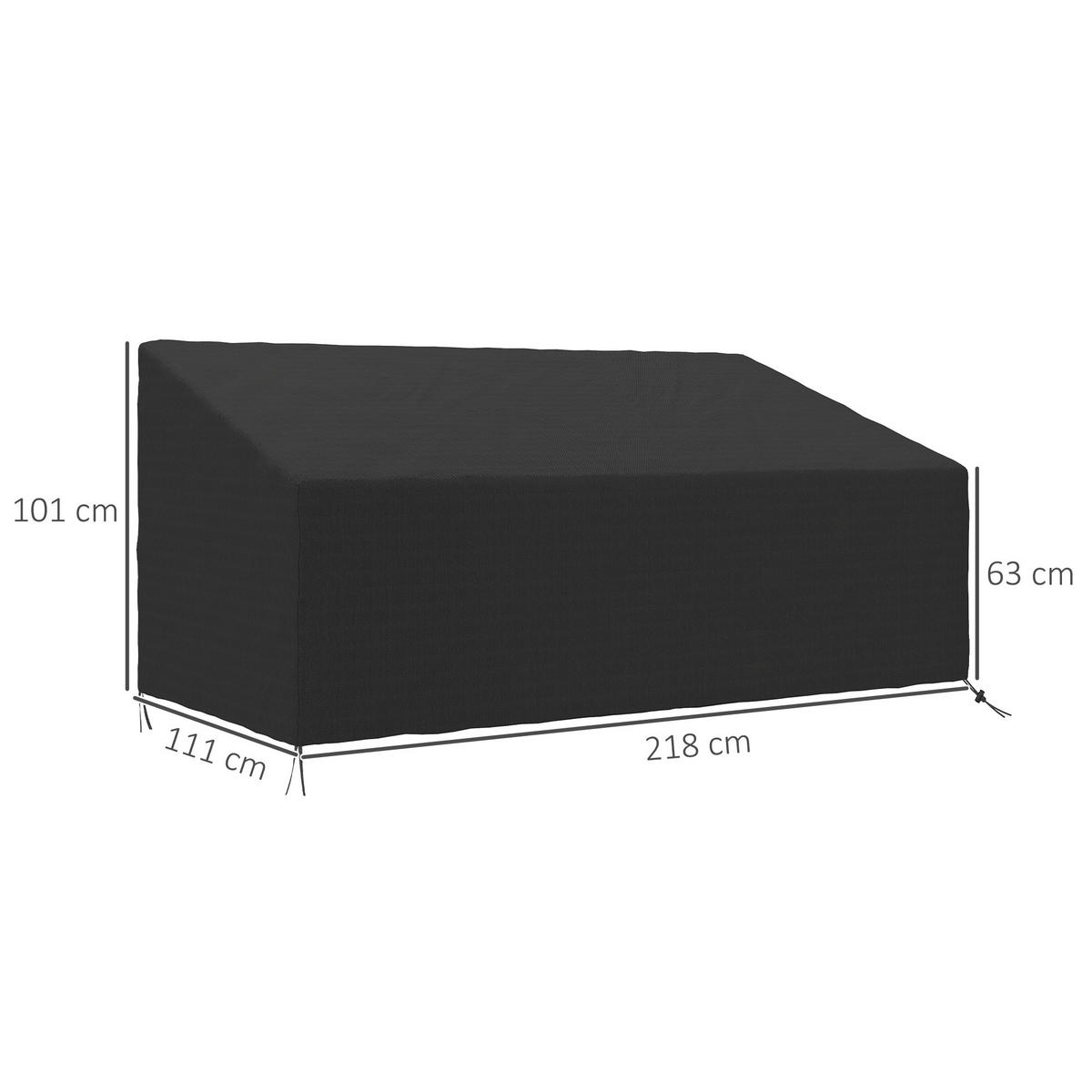 SCHUTZHÜLLE Schwarz 1 Stück - Schwarz, Kunststoff/Textil (218/101/111cm) - GiPP