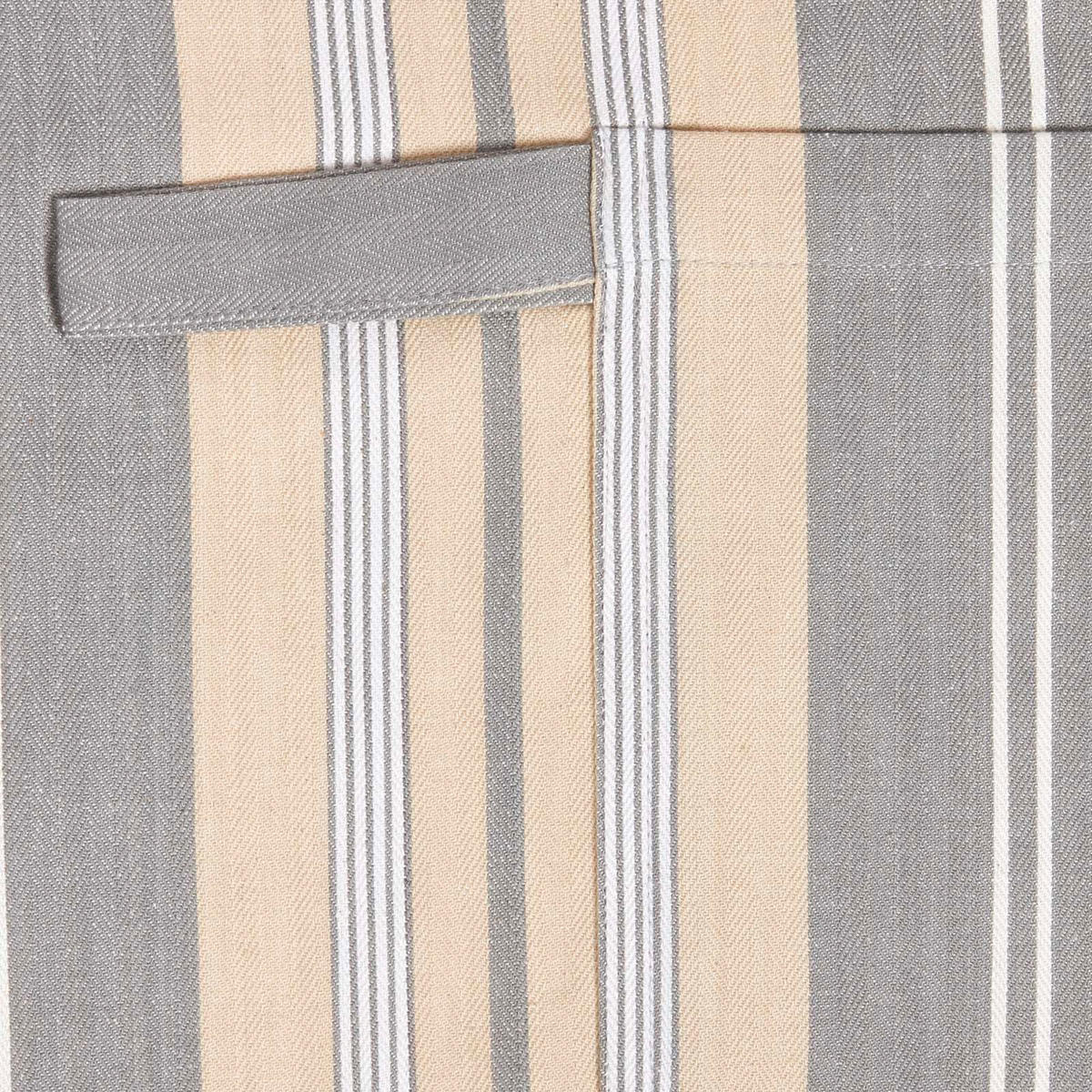 KOCHSCHÜRZE Oxford grau gestreift, 100% Baumwolle - Grau, Textil (80/110cm) - Homescapes